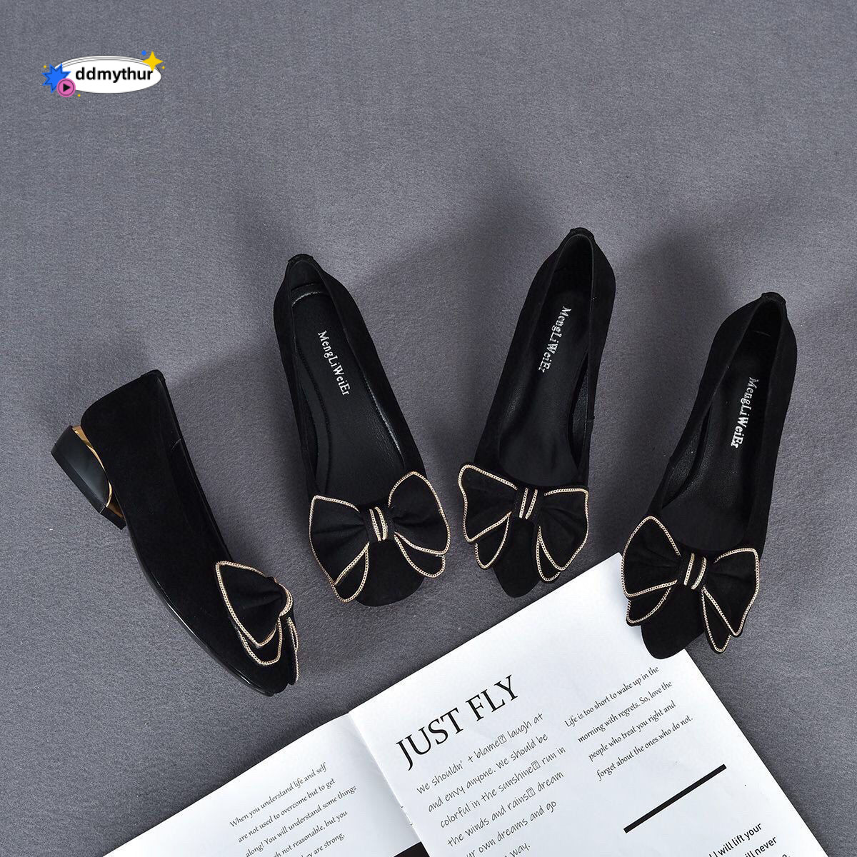 Woodpecker Leather Chunky Single for Women 2023 New Summer Shallow Mouth Flat Shoes Matte Soft Surface Mid Heel ddmythur