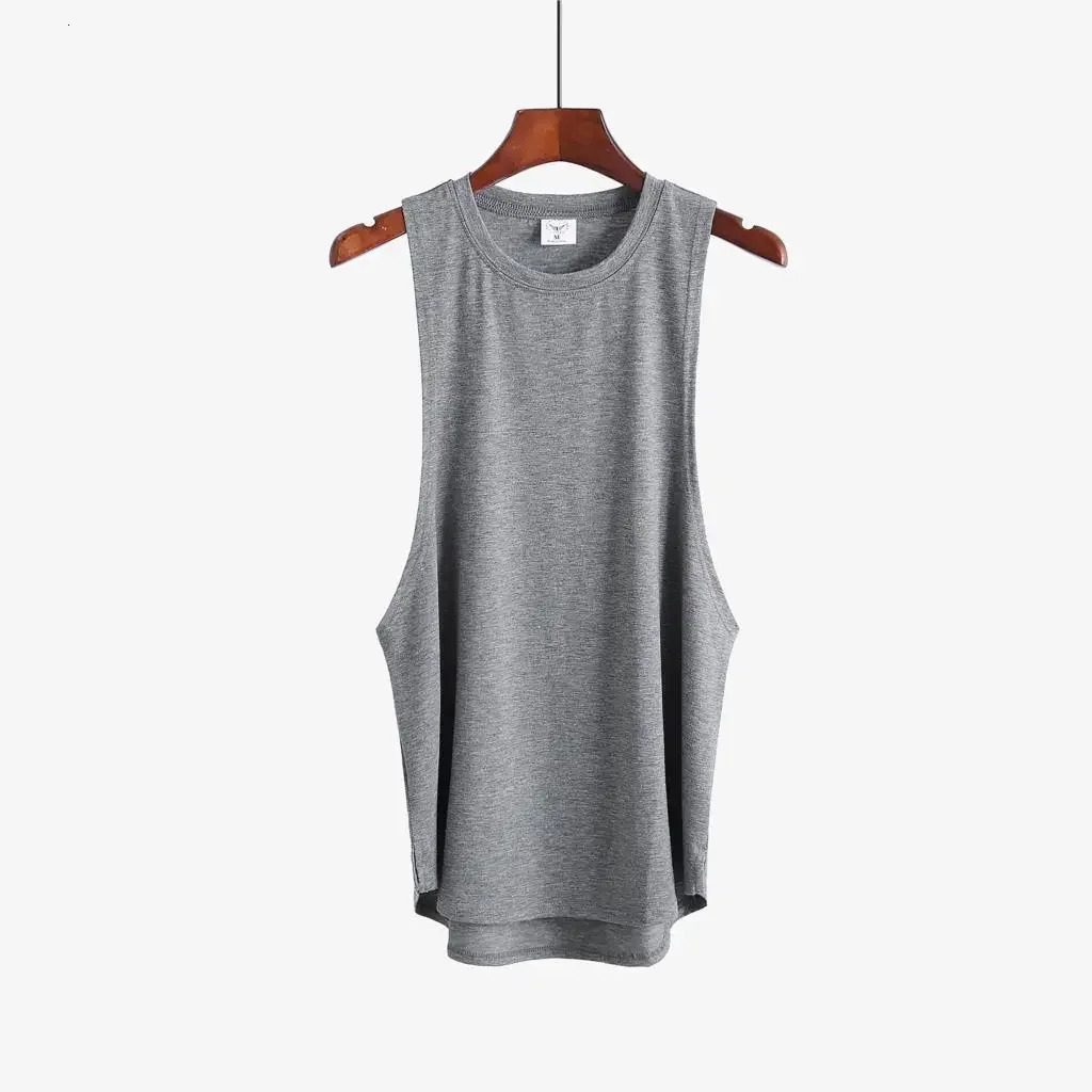 Fitness clothing blank sleeveless shirt mens gym stringer tank top bodybuilding tanktop men sportwear undershirt fashion vest 250527