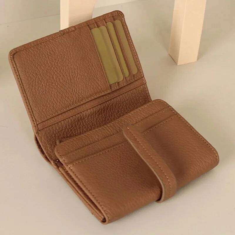 Women's Wallets Designer Genuine Leather Purses For Women Card Holder Wallet With Zipper Coin Pocket Short Billfold