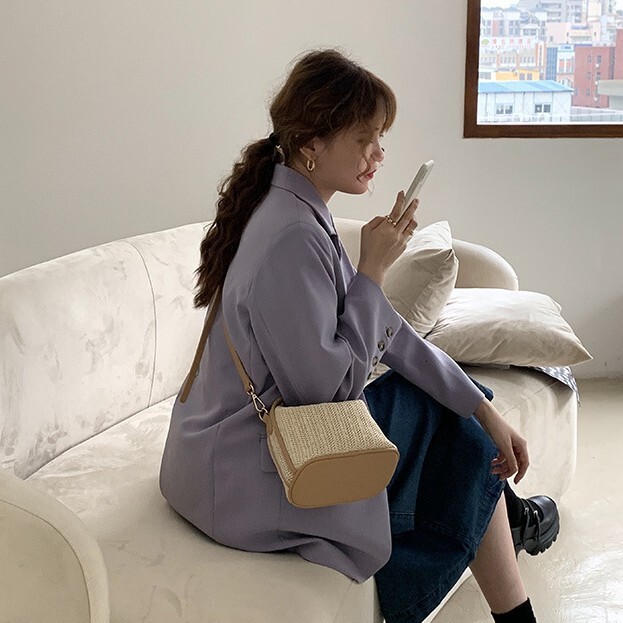 designer Bag 2025 Korean Style Summer New Straw Handbag Fashion Handheld Bag Women's Bag Trendy Versatile Shoulder Crossbody Bag