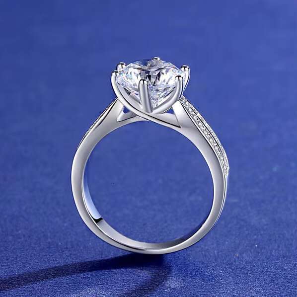 Luxury Crown Moissanite Rings Women Jewelry 1ct White Gold Plated Tarnish Free Women Wedding Rings 925 Silver