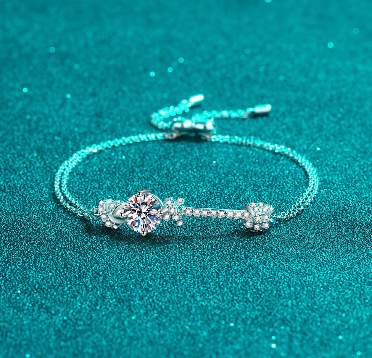 Luxurious 925 SS Multi-link Cufflink Watch Strap Accessory Complemented by Brilliantly Cut Cubic Zirconia