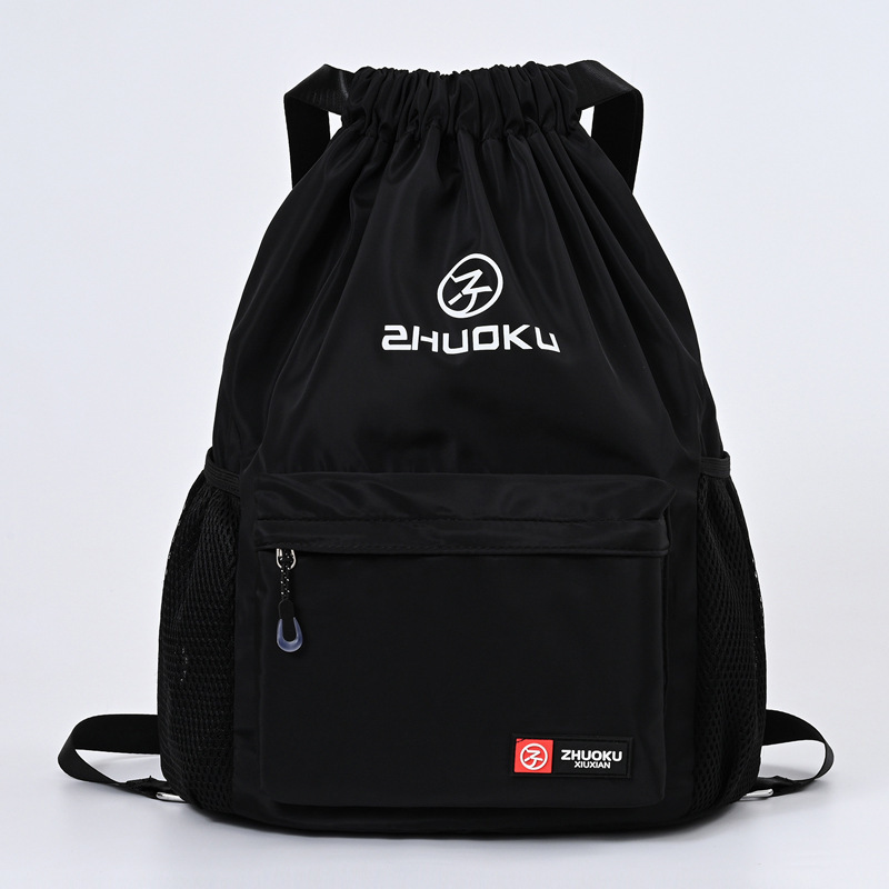Free Shipping New Korean Style Women's Casual Sports Drawstring Backpack Large Designer Bag Outdoors Capacity Fashion Trendy Women's Travel 