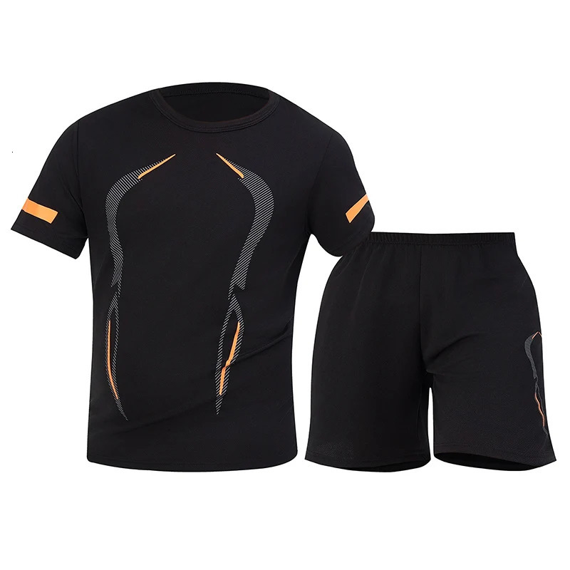 24 Pcs Mens Quickdrying Sports Fashion Suit Loose Plus Size Breathable Short Sleeve Joker Running Fitness And Leisure Shorts 250530