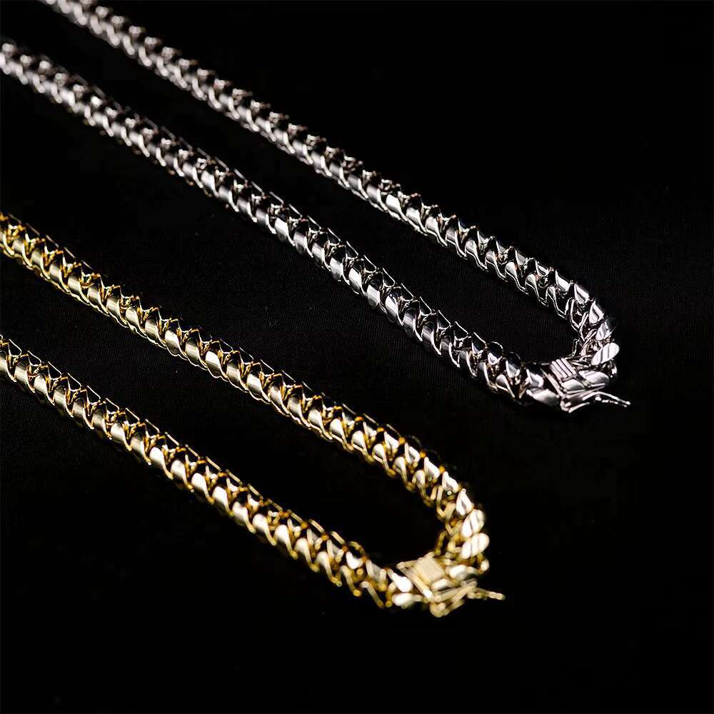 Custom 14K Gold Cuban Link Chain Necklace 12mm Hip Hop Jewelry Mens Gold Chain 18 20 22 Mens Choker Thick Gold Plated Chains