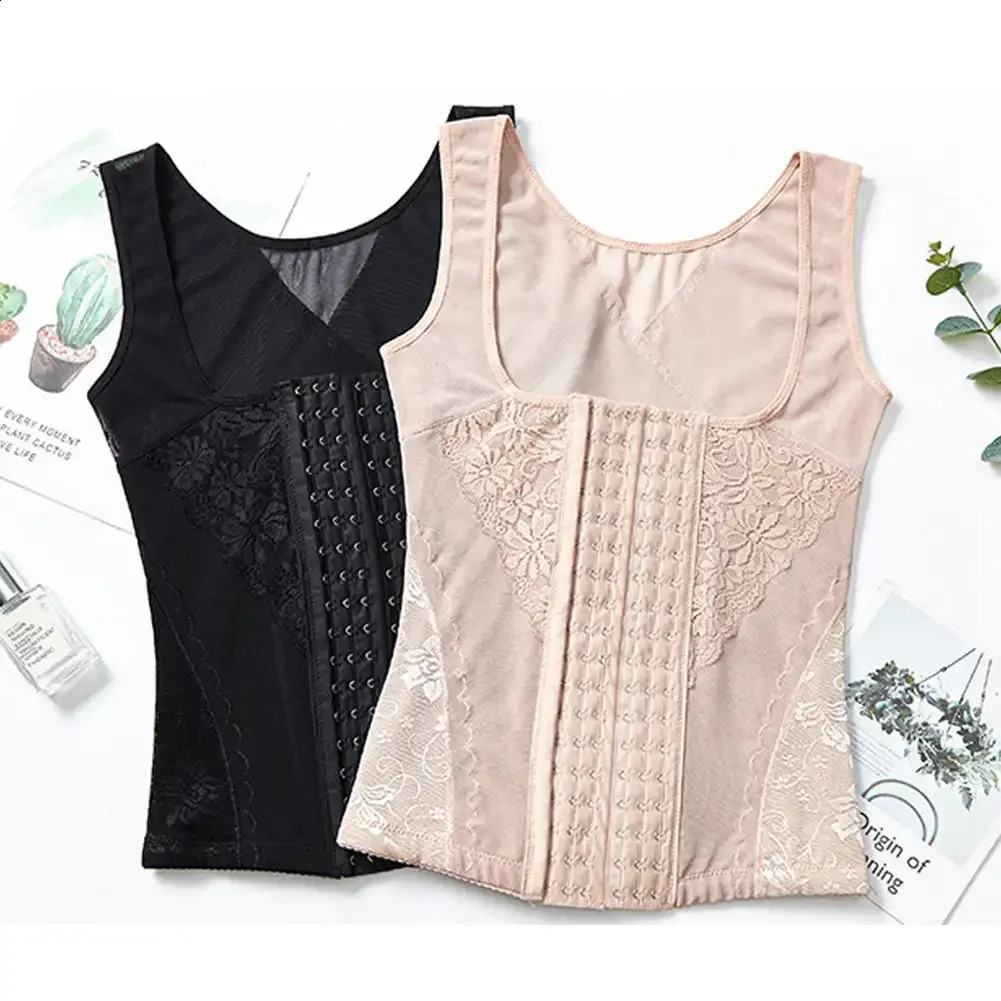 Women Waist Trainer Vest Tummy Control Body Shaper Slimming Shapewear Postpartum Corset Flat Belly Waist Trainer Body Shapers 250528