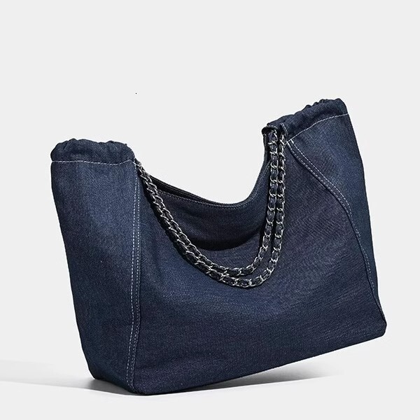 designer Spring Summer New Washed Denim Canvas Bag Versatile Large Capacity Crossbody Bag Student Class Morning Commute Shoulder Bag