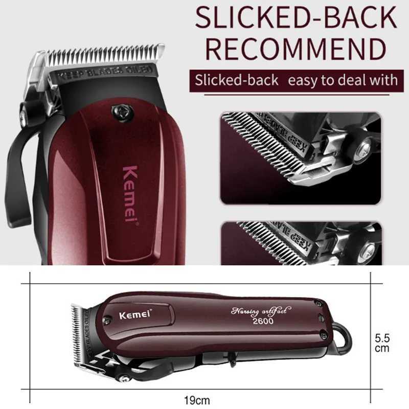 Kemei 2600 Professional Hair Trimmer for Men Adjustable Beard Hair Clipper Electric Barber Hair Cutting Machine Rechargeable S2562{category}