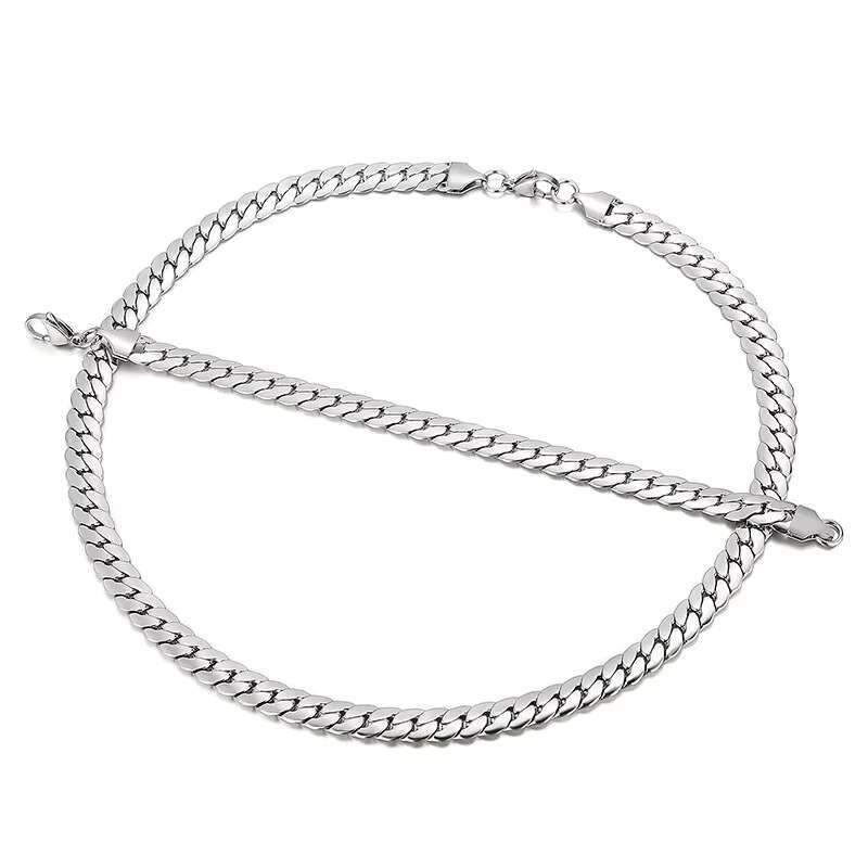 Wholesale Mens Cuban Link Necklace Hip Hop Pvd Gold Plated Miami Luxury Cuban Link Chain for Men Women