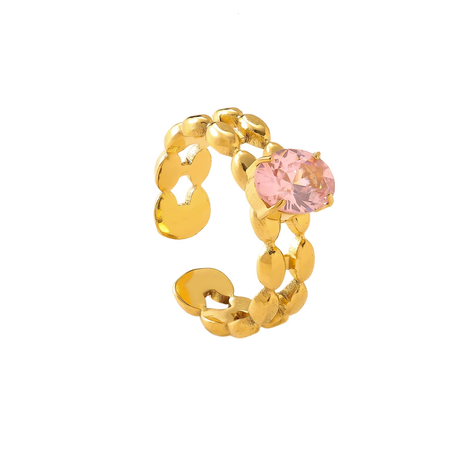 French Style New Wind Open Ring for Women, Light Luxury High-end Gold Ring, Non-fading Niche