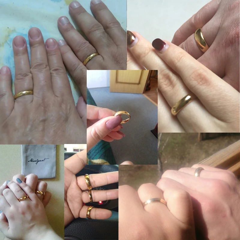 Vintage Tungsten Carbide Wedding Rings For Couple Solid Gold-Color Lovers Engagement Anel Jewelry 250529