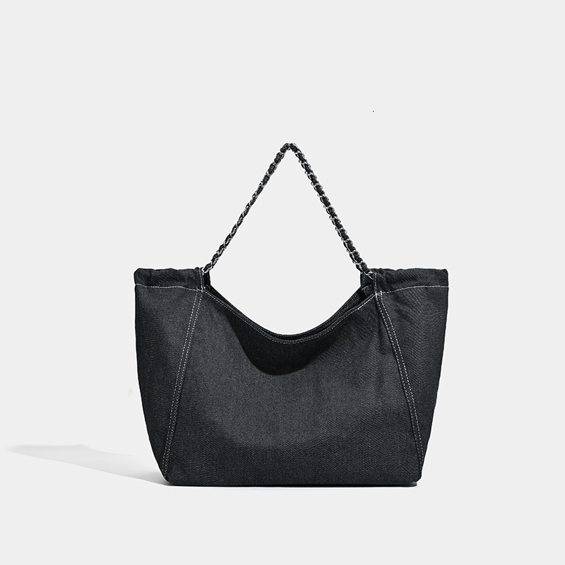 designer Spring Summer New Washed Denim Canvas Bag Versatile Large Capacity Crossbody Bag Student Class Morning Commute Shoulder Bag