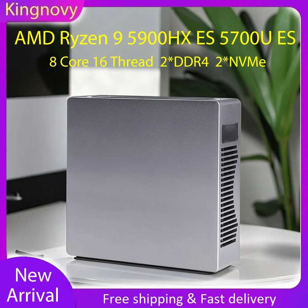 Topton AMD Gaming Mini PC Ryzen 9 5900HX ES 5700U ES 8 Core 16 Thread 2*DDR4 2*NVMe slots Micro Office Computer Windows 11 NUC X250602