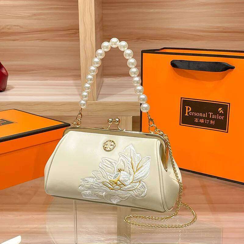 Women's handbags, one-shoulder crossbody chain small bag new style ethnic cheongsam temperament embroidery 7