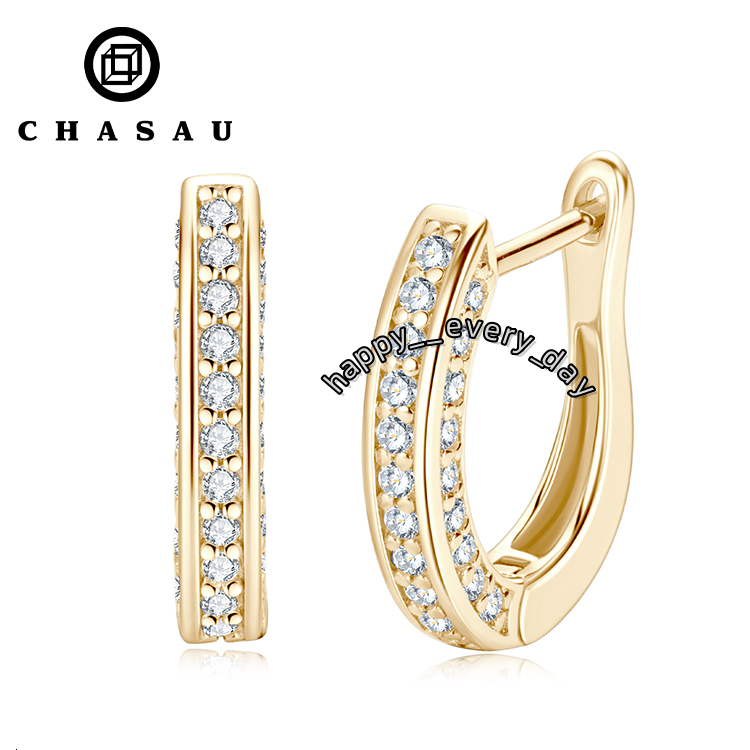 Earrings Wholesale Bulk 1.2mm Moissanite Diamond 925 Sterling Silver Classic Fashion Jewelry Earrings Hoop Earrings for Women