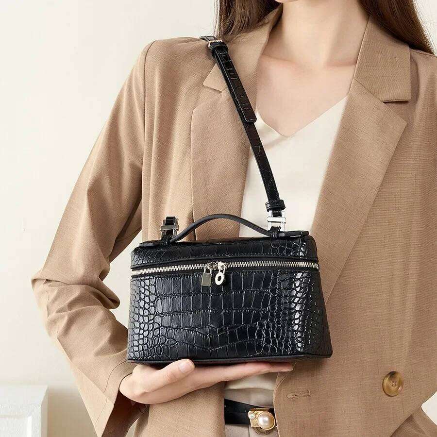 2024 New Design Crocodile Pattern Cow Leather Handbag High-end Feel Women's Shoulder Crossbody Bag Fashion Shape Other