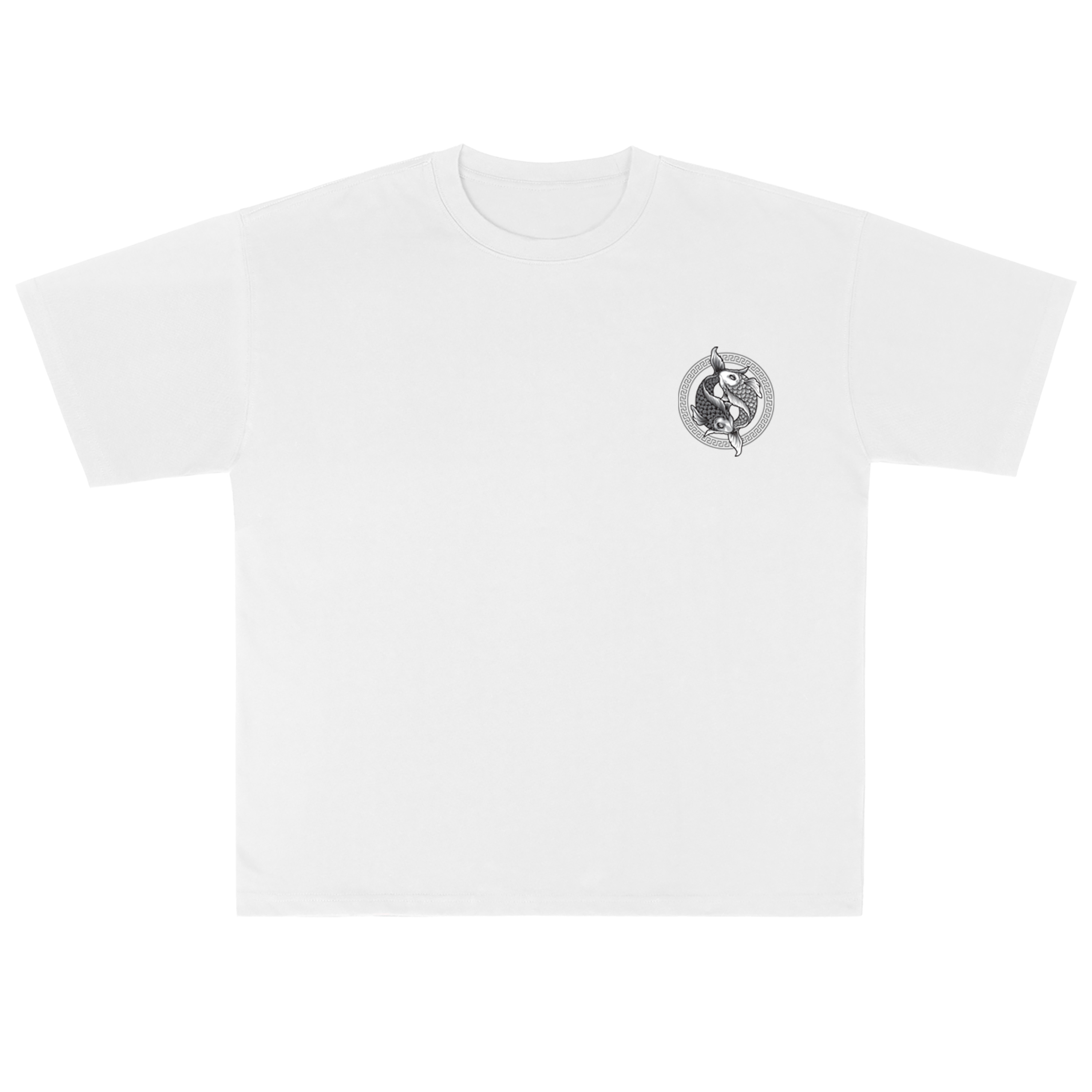 T-shirt men's top designer cotton T-shirt a fish leaping over the dragon gate short sleeved clothing high-quality fashionable T-shirt