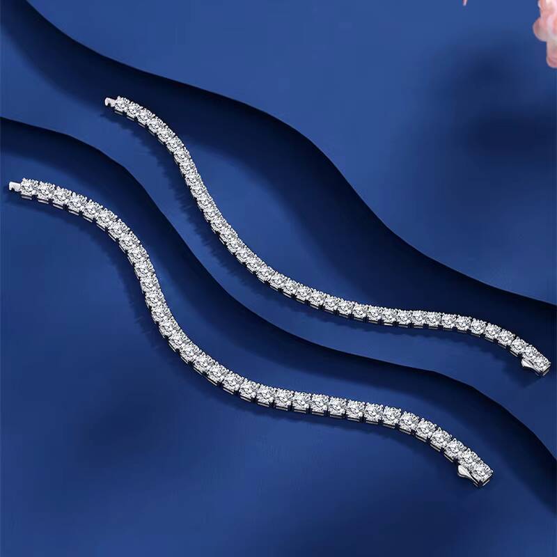 Luxurious 2.5-5mm Tennis Women, Bracelet for Men, Silicon Stone Jewelry, Sier Jewelry