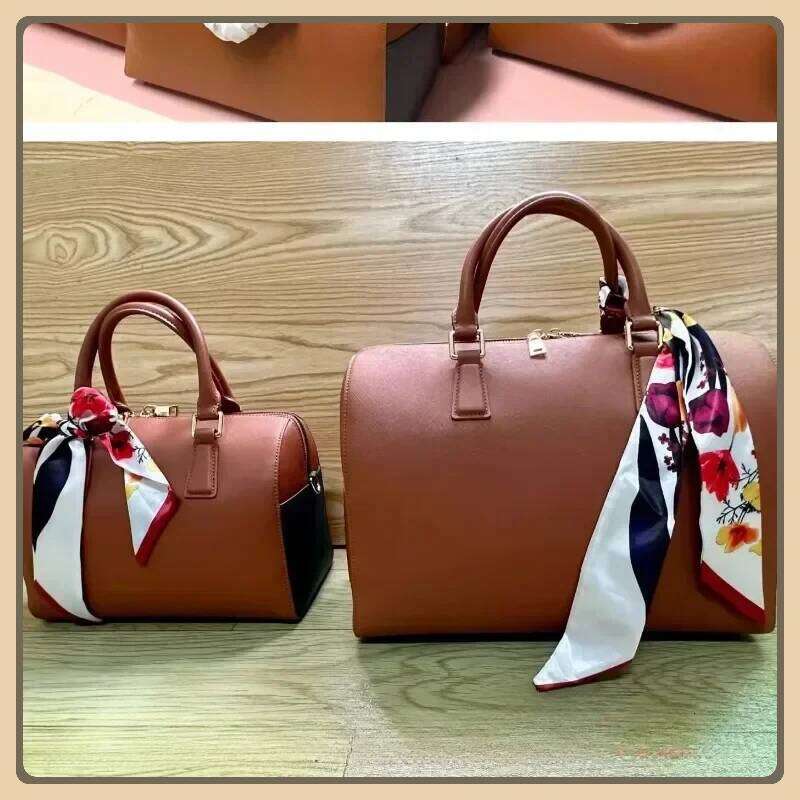 Boston Design Mute Bostons Crossbody Bags with Silk Scarf Fashion Large Capacity Organizer Shoulder Bag Unisex Handbag