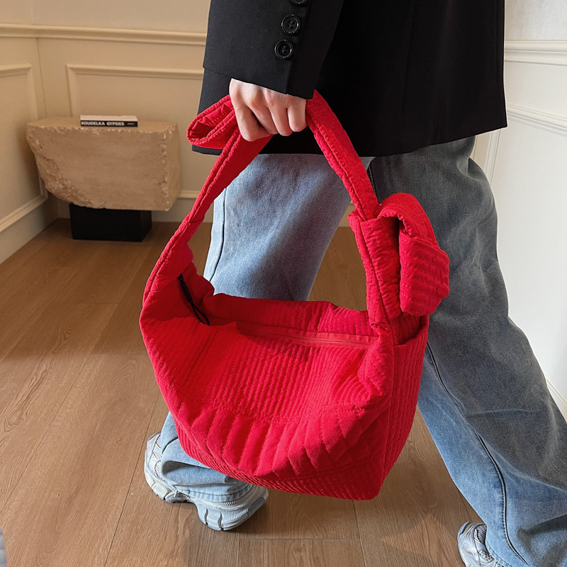 designer Korean Style Niche Pleated Handbag for Women 2025 New Versatile Fashion Single Shoulder Cloud Bag Commuter Crossbody Dumpling Bag