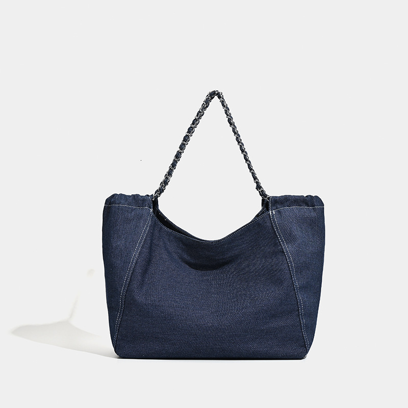 designer Spring Summer New Washed Denim Canvas Bag Versatile Large Capacity Crossbody Bag Student Class Morning Commute Shoulder Bag