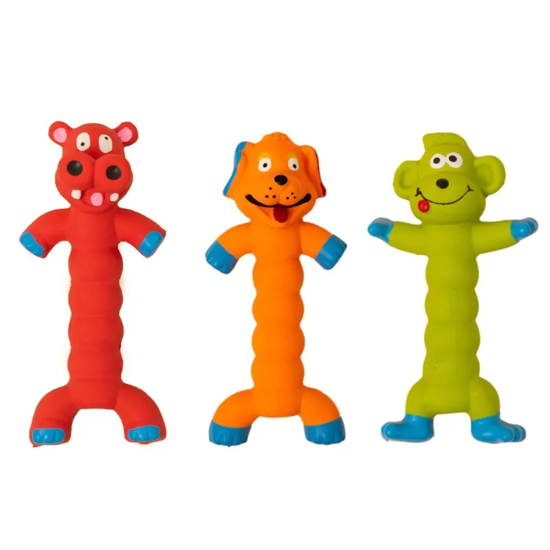 Rubber Dog Chewing Pet Toys Wholesale Funny Animal Shape Dog Toy Molar Teeth Cleaning Made of Latex Material Can Sound for Playing Puppy Toy 3pcs/Pack