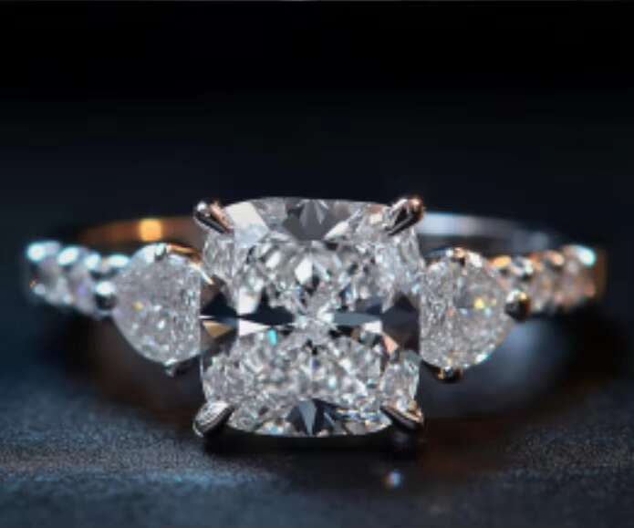 Advanced Design Moissanite 925 Sterling Silver Luxury Wedding Engagement Ring