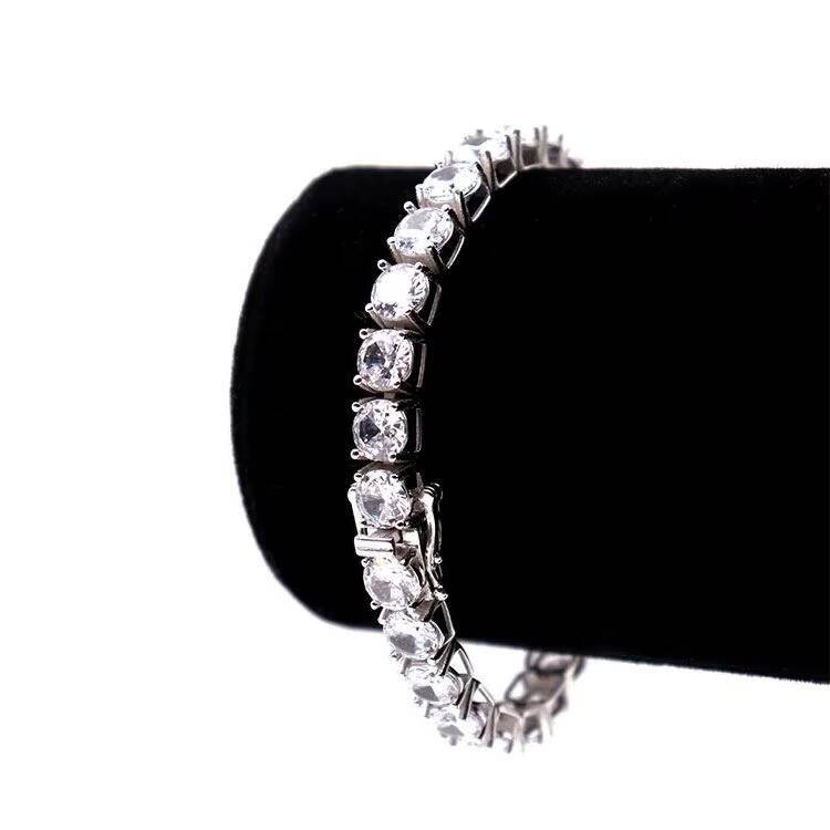 Jewelry Fashion Iced Out Sterling Sier Lab Grown VVS Moissanite Men's and Women's Tennis Bracelet