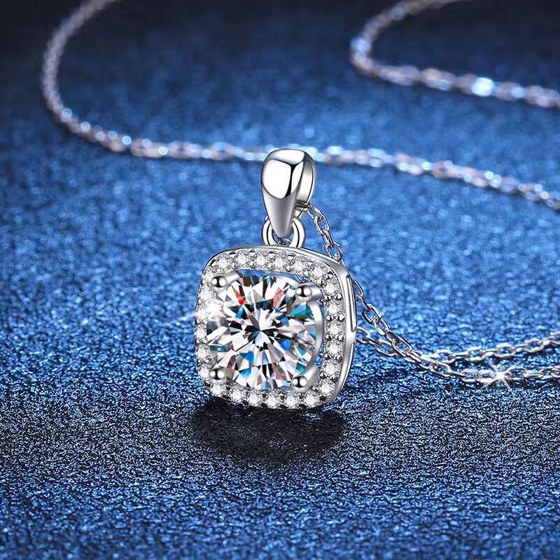 Classic vintage 925 Sterling Silver Custom Jewelry VVS1 Moissanite GRA Certificate rings earring necklace jewelry set for Ladies