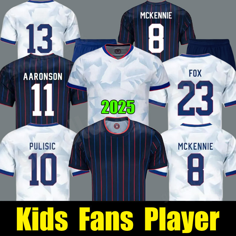 25 26 United states Home Away soccer jersey 2025 PULISIC ADAMS WEAH MCKENNIE BALOGUN America soccer jersey Woman Kids Kit uniforms