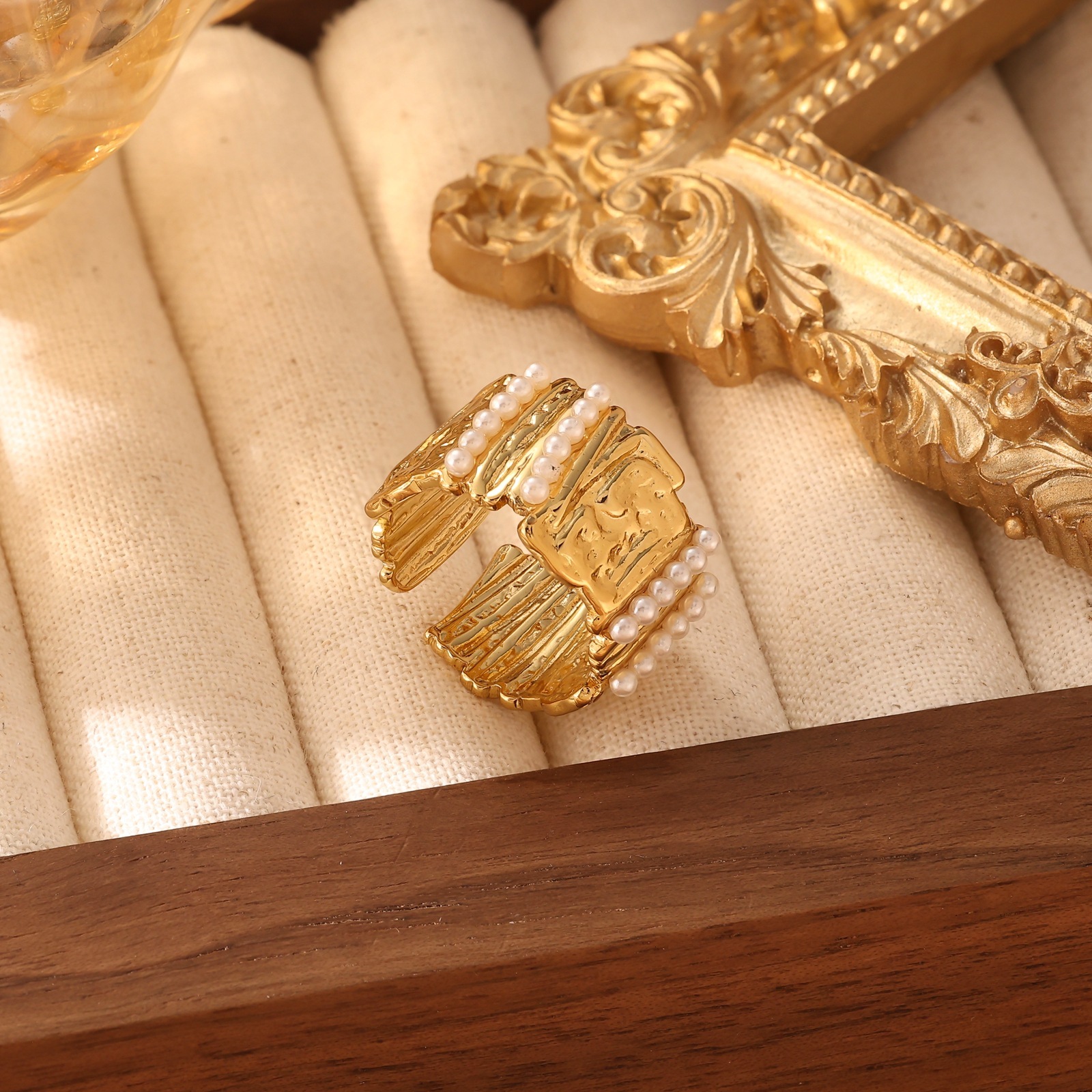 Exquisite Atmosphere Red Tourmaline Chunky Square Ring Fashionable Versatile Jewelry Accessory