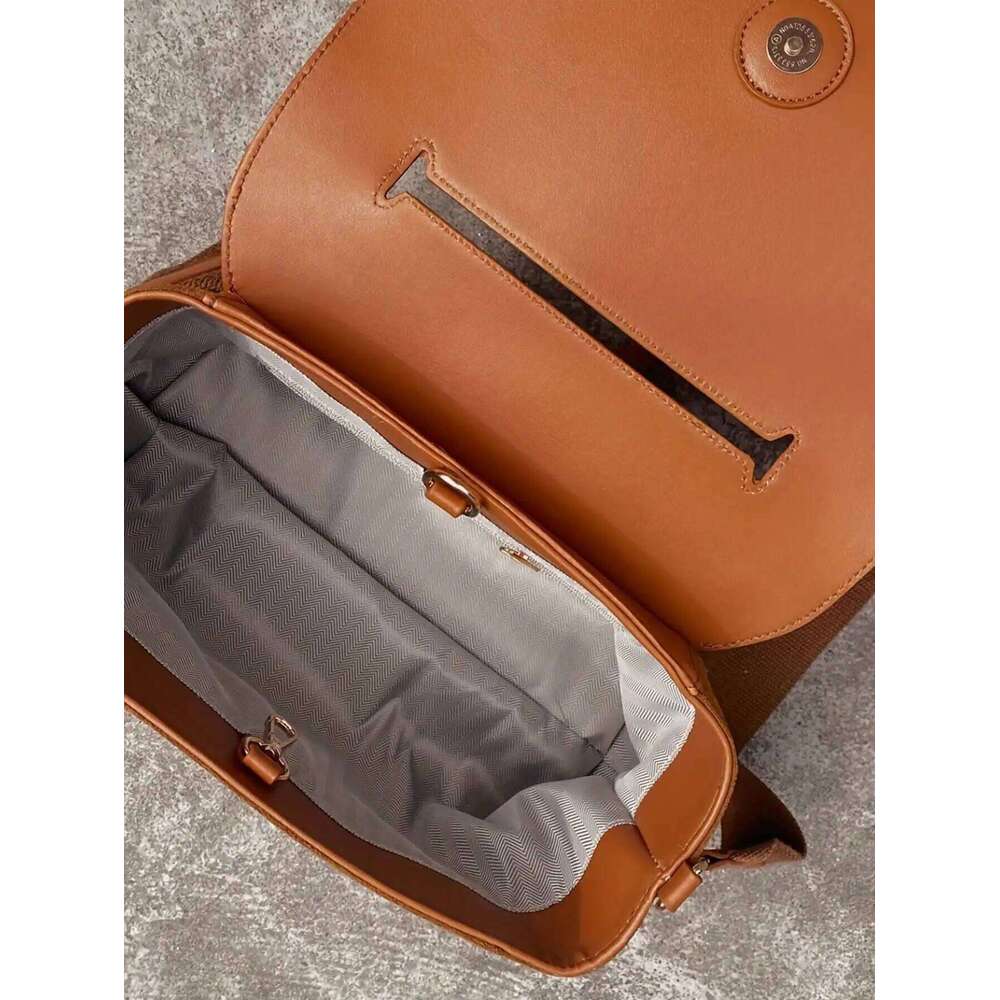 Retro Brown Veet Crossbody Bag, Large-Capacity Suede Soft Messenger Shoulder Women's Bag