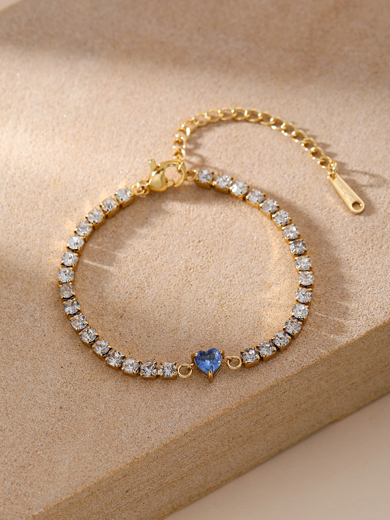 High-End Pink Heart Bracelet Yiwu Zircon Drawstring Adjustable Jewelry Accessory