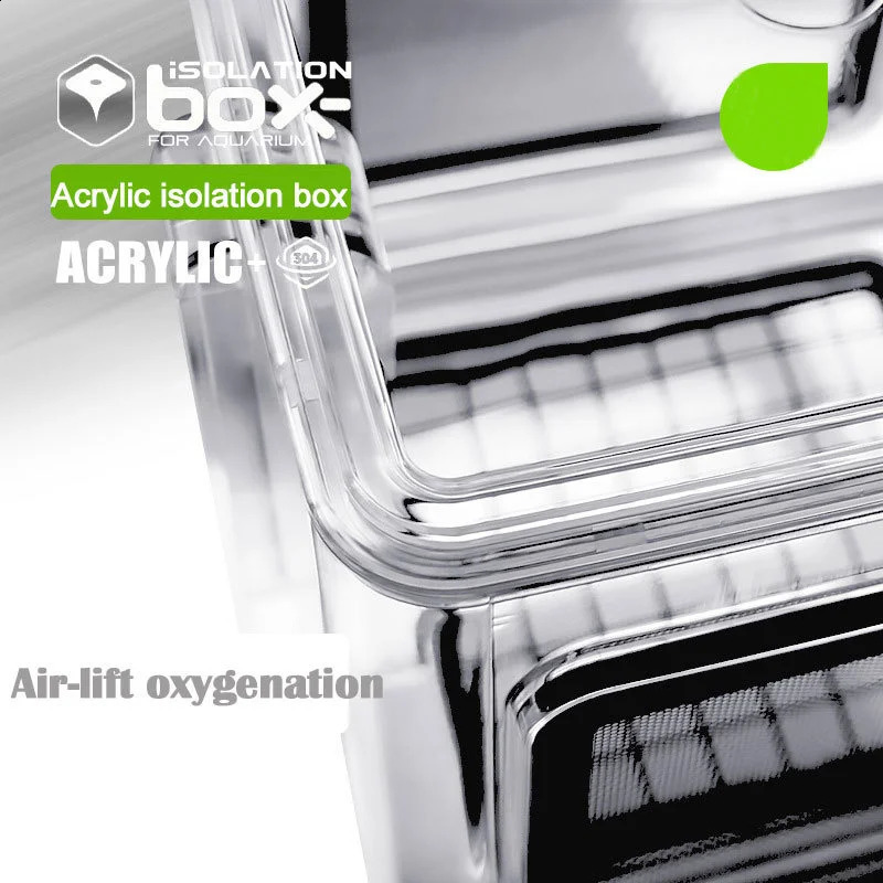 Aquarium Acrylic Fish Tank Isolation Box Pneumatic Spawning Incubation Box Ornamental Breeding Room Small Fry Stainless Steel 250530