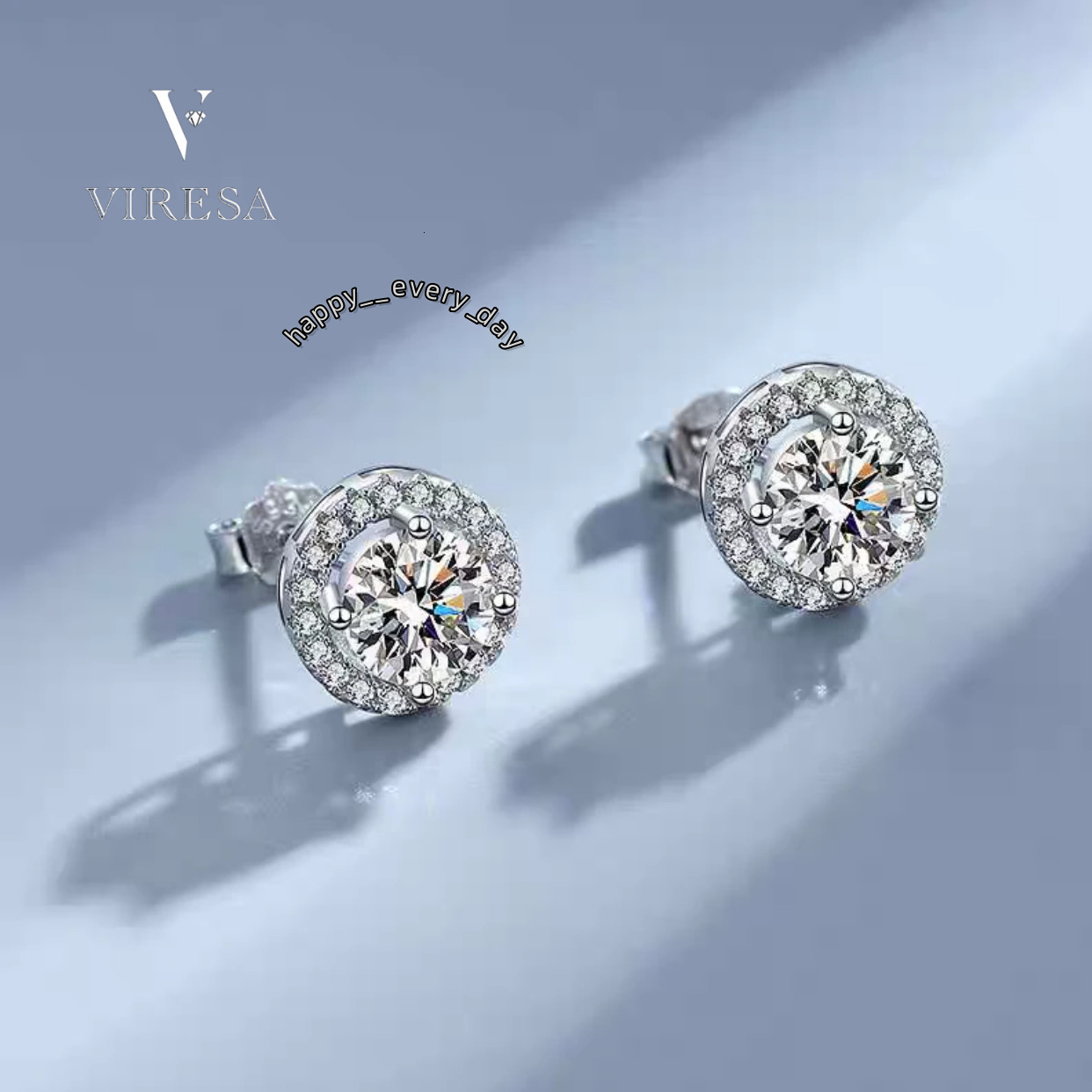 Luxury Trendy 925 Silver Moissanite Earrings for Women High Quality Fashion Accessory