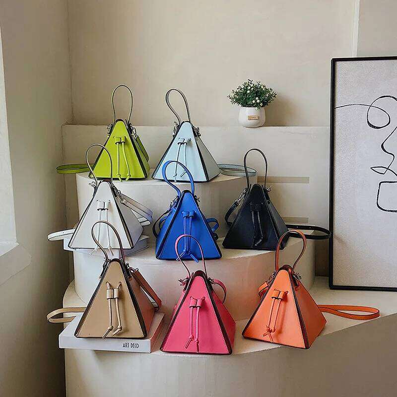 Fashion Ladies Shoulder Handbag Sense Of Women High Quality Leather Crossbody Bag Designer Female Triangle Bags