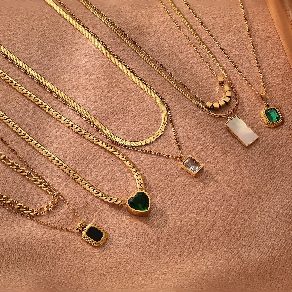 Fashion Design Stainless for Women Style Ethnic Trend Titanium Steel Clavicle