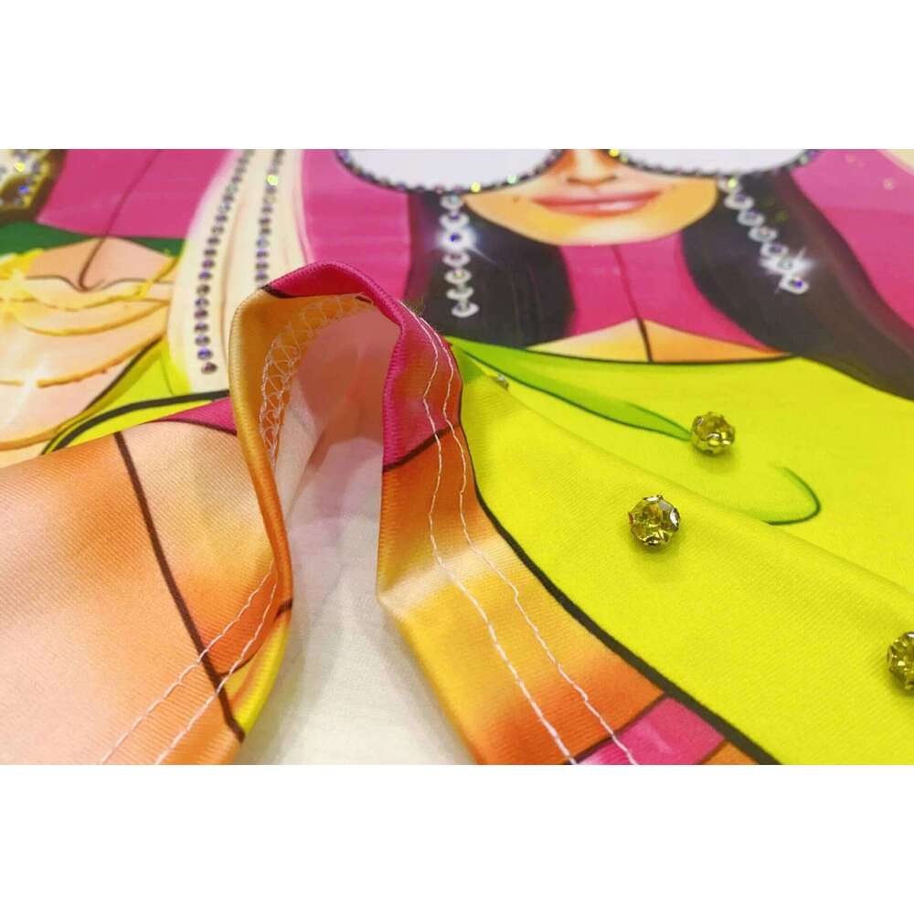 Fashion 3D Printed T Shirts for Women Summer Clothes Casual Colorful Character Dias Beading Female Short Sleeve Tops Tee