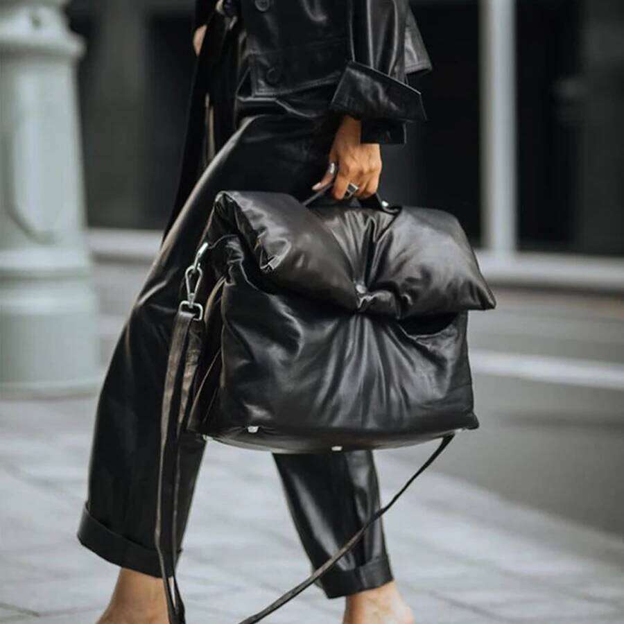 Designer Brands Padded Women Handbags Down Cotton Shoulder Crossbody Bags Pu Leather Messenger Bag 2023 Winter Square Sac