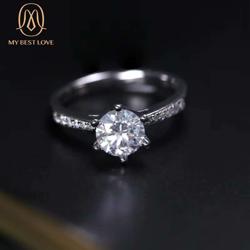 925 Sterling Silver Special Favor Decorative Moissanite Wedding Ring LDiamond Moissanite Ring for Women