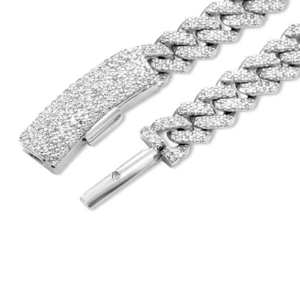 Hip hop Miami rapper necklace gold paved circular bright cut 16-24 inches 8-16mm Cuban chain bulk OEM