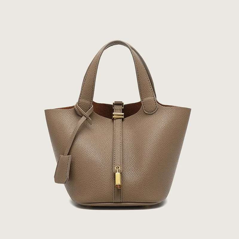 Handbags, Elephant Grey Bucket Fashion Women's Bags, Vintage Style Bags