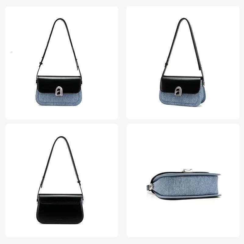 LA FESTIN Women's bag 2024 New Leather Shoulder Crossbody Fashion Designer Small Square Bag free shipping