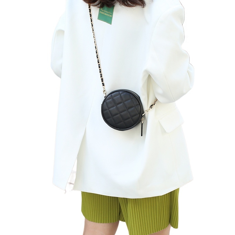 designer 2025 Spring/Summer New Mini Phone Bag Round Bag Korean Style High-end Quilted Chain Shoulder Crossbody Small Bag for Women