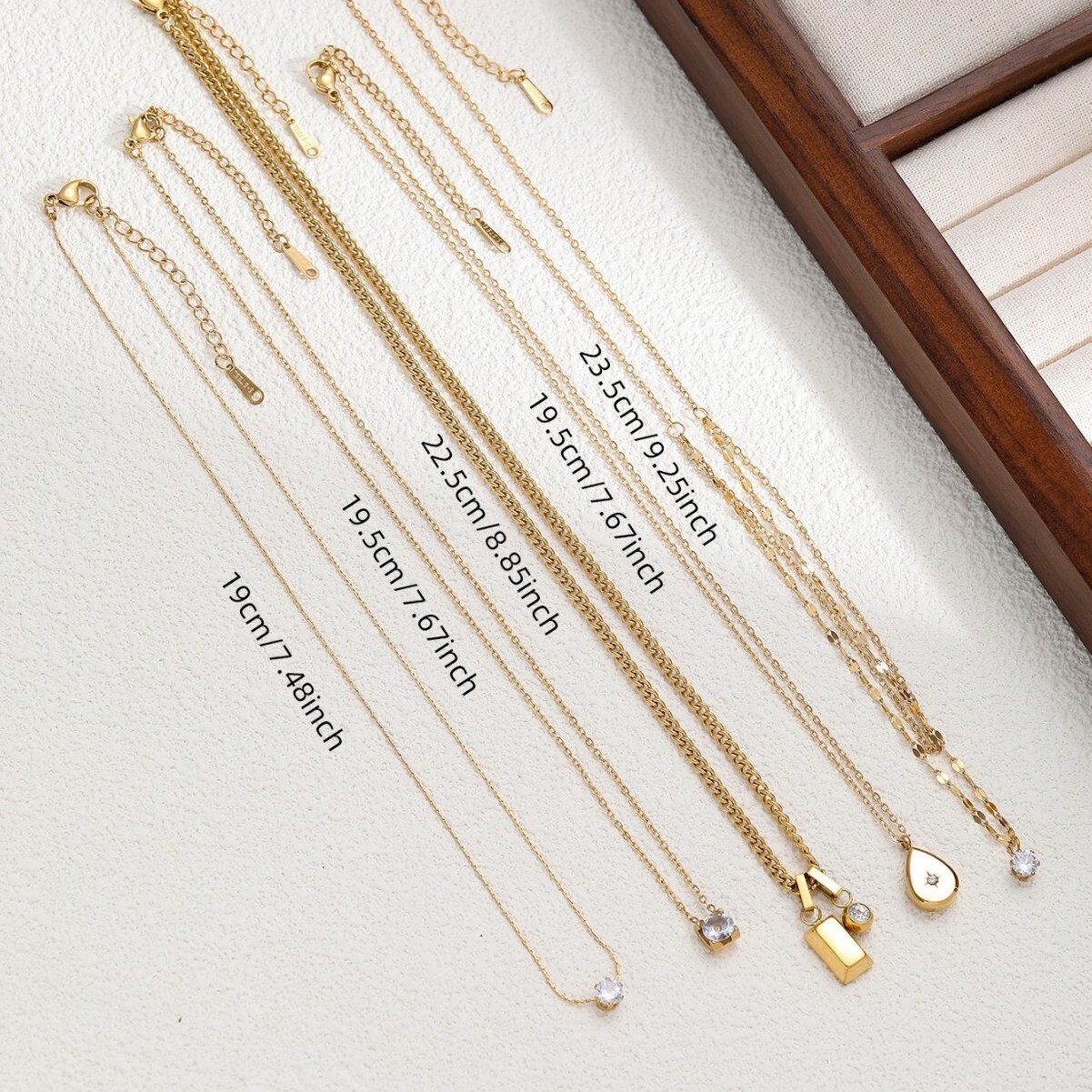 Fashion Accessories Zircon Multi-layer Stacking Necklace for Women 2025 New Clavicle Chain Titanium Steel Jewelry