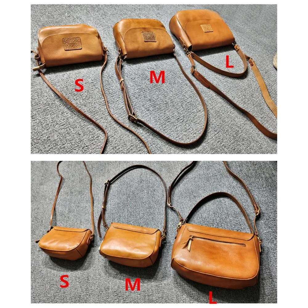 PNDME fashion vintage handmade genuine leather ladies small shoulder casual real cowhide women's daily weekend messenger bag