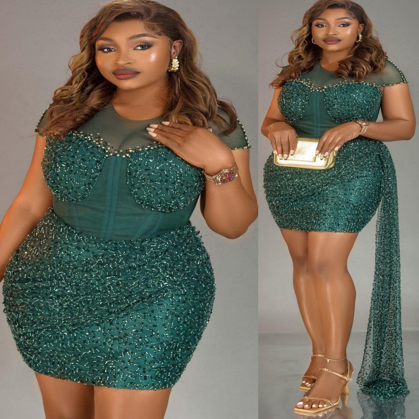 Dark Green Sheath Cocktail Dress Sequined Beaded Crystals Short Mini Graduation Homecoming Dresses For Special Occasions Sweetheart Gowns