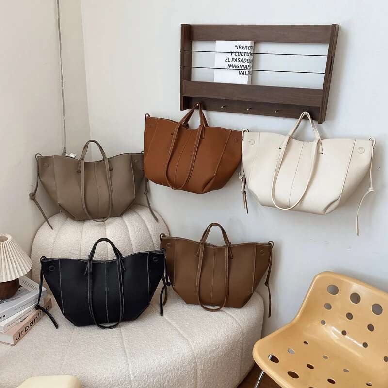 MOODS Branded Underarm Shoulder Bags For Women 2024 Latest Designer Handbags Soft PU Leather Large Capacity Shopping Tote