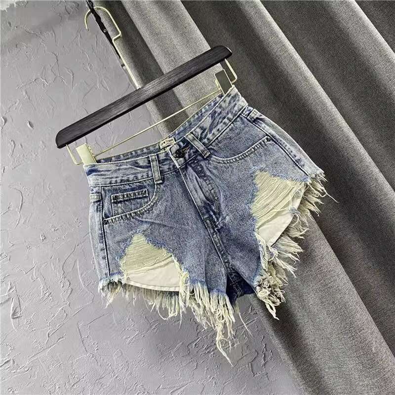 Denim Shorts Jeans Shorts Women S Slim Fit Distressed Pocket Tassel Frayed Vintage Color Denim Shorts Sexy Low Waist A Line Hot Pants Ripped Short Jea