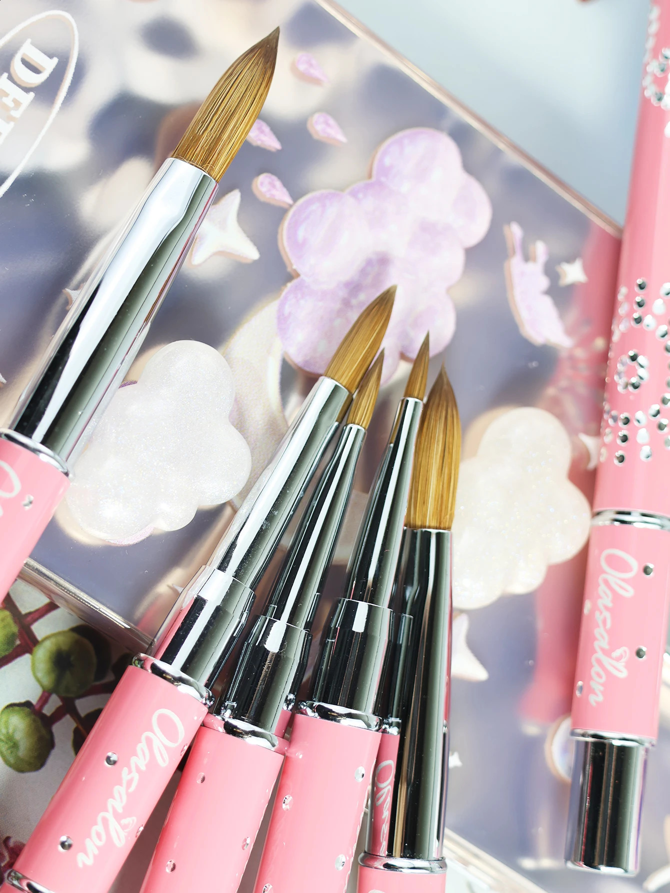 100% Kolinsky acrylic nail brush acrylic nail brush special for manicure pink metal handle classic style 250528